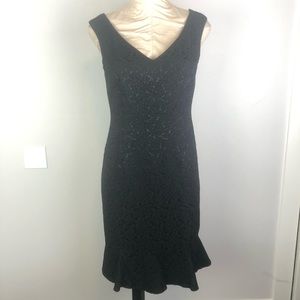 David Meister Black Rose Lace Dress 4